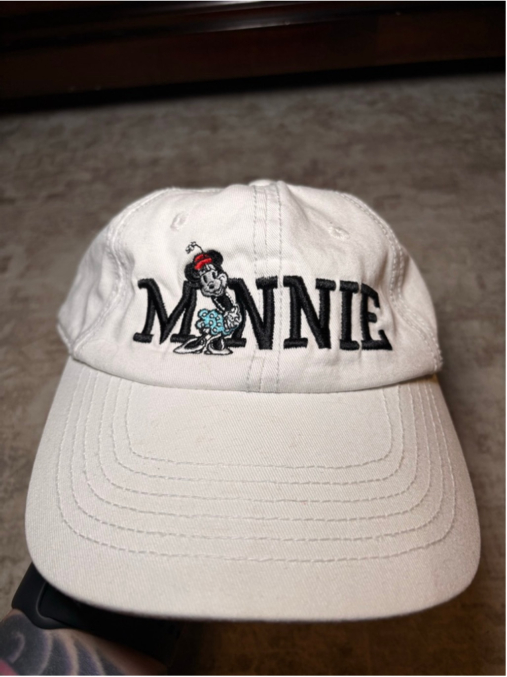 Disney Minnie Mouse White Baseball Cap Hat